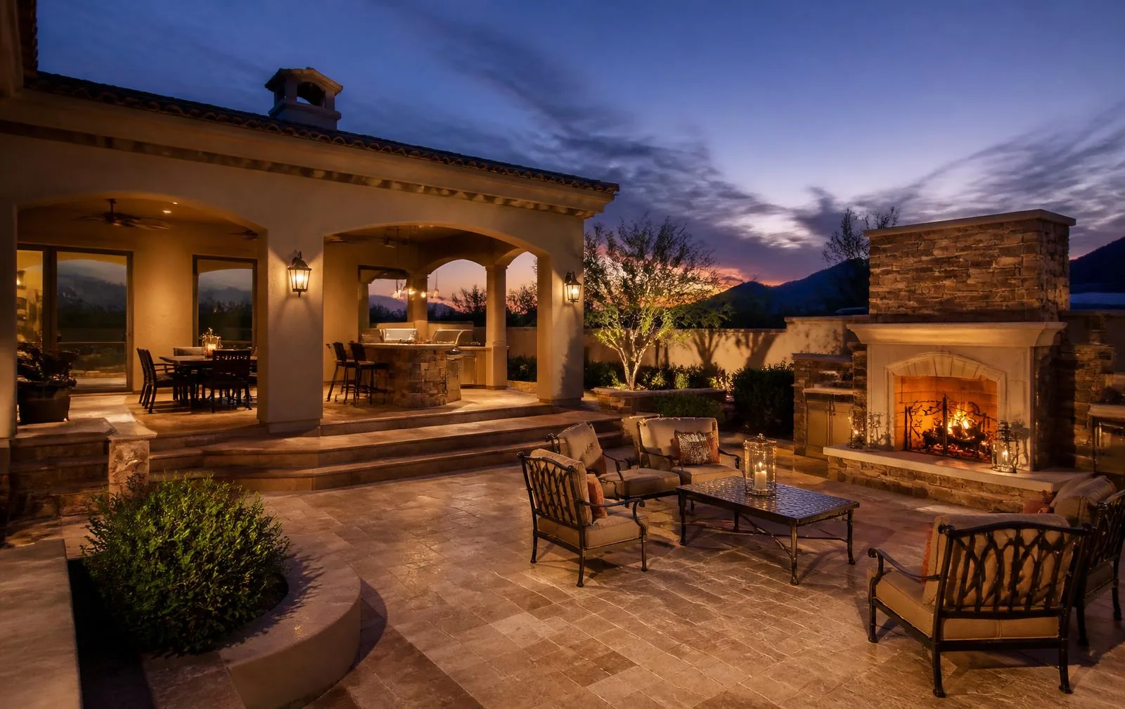 Restored flagstone patio and hardscape project in Scottsdale, Arizona